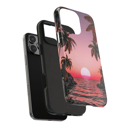 Golden Horizon Palm Sunset Tough Phone Case