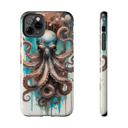 Serene Octopus Watercolor Tough Phone Case