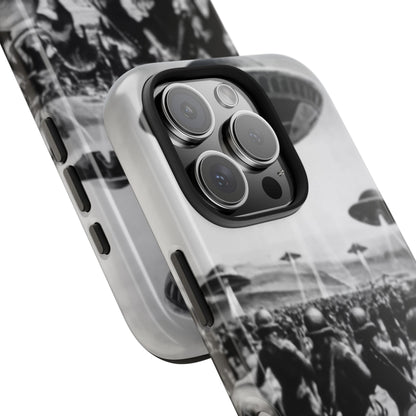 RetroWar UFO Encounter Tough Phone Case