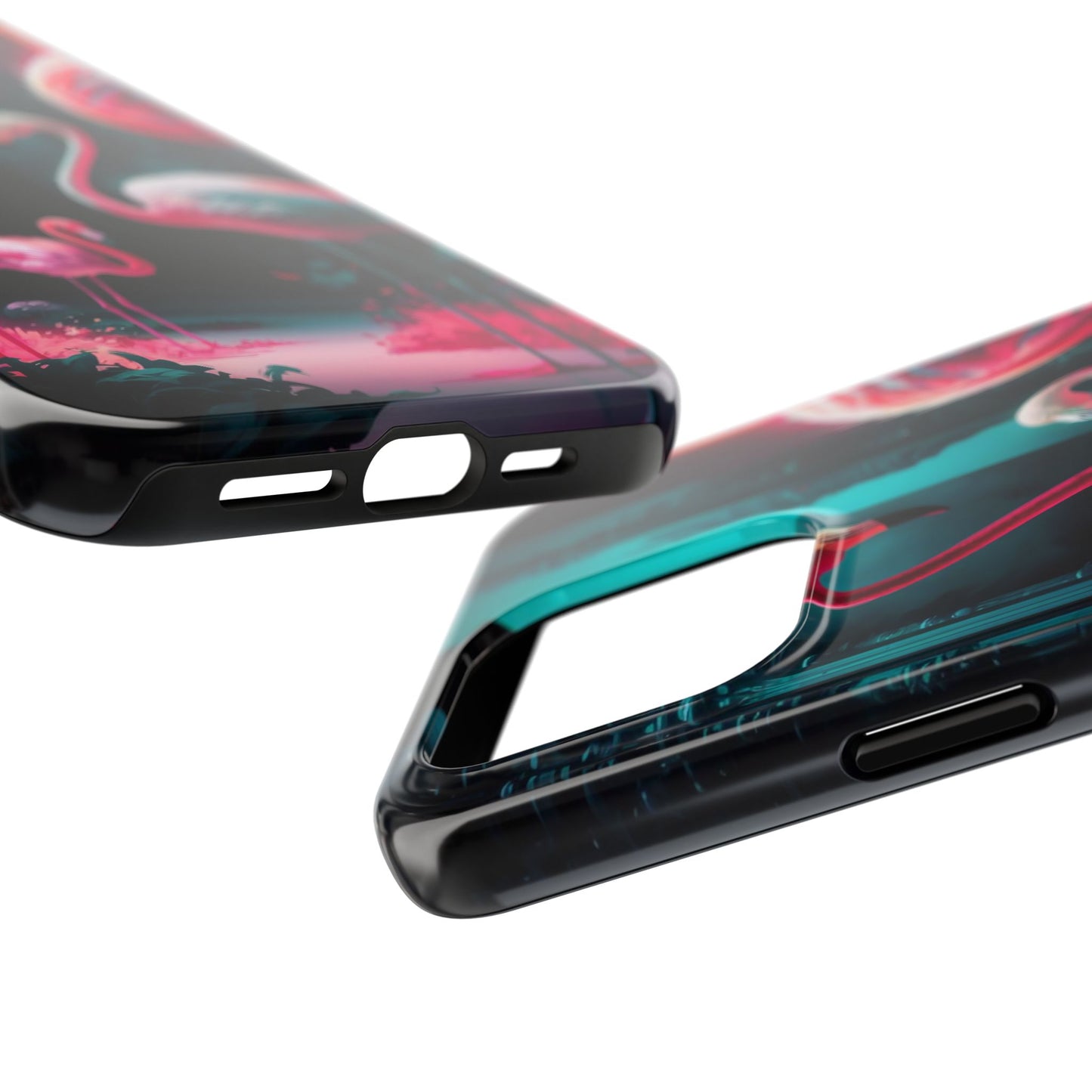 Vibrant Flamingo Gathering Tough Phone Case