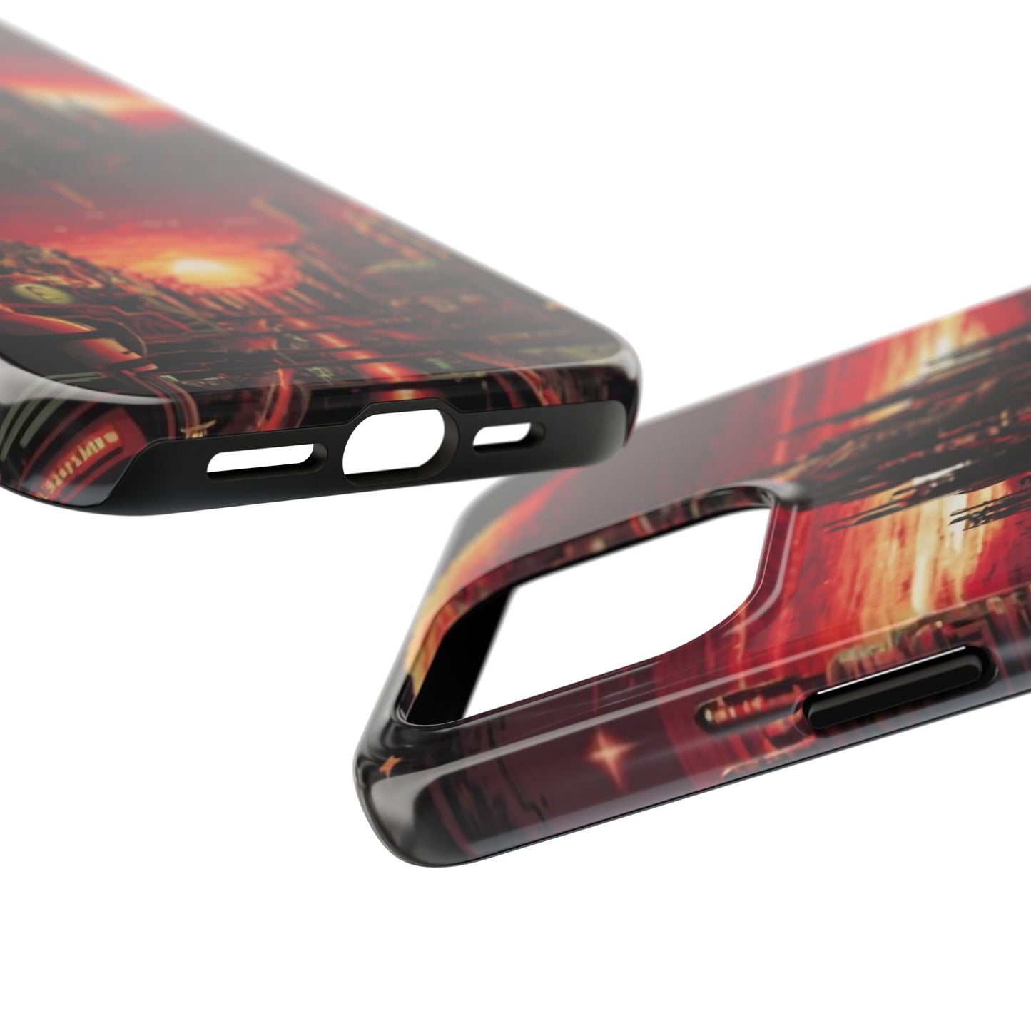 PixelVista Futuristic City Tough Phone Case