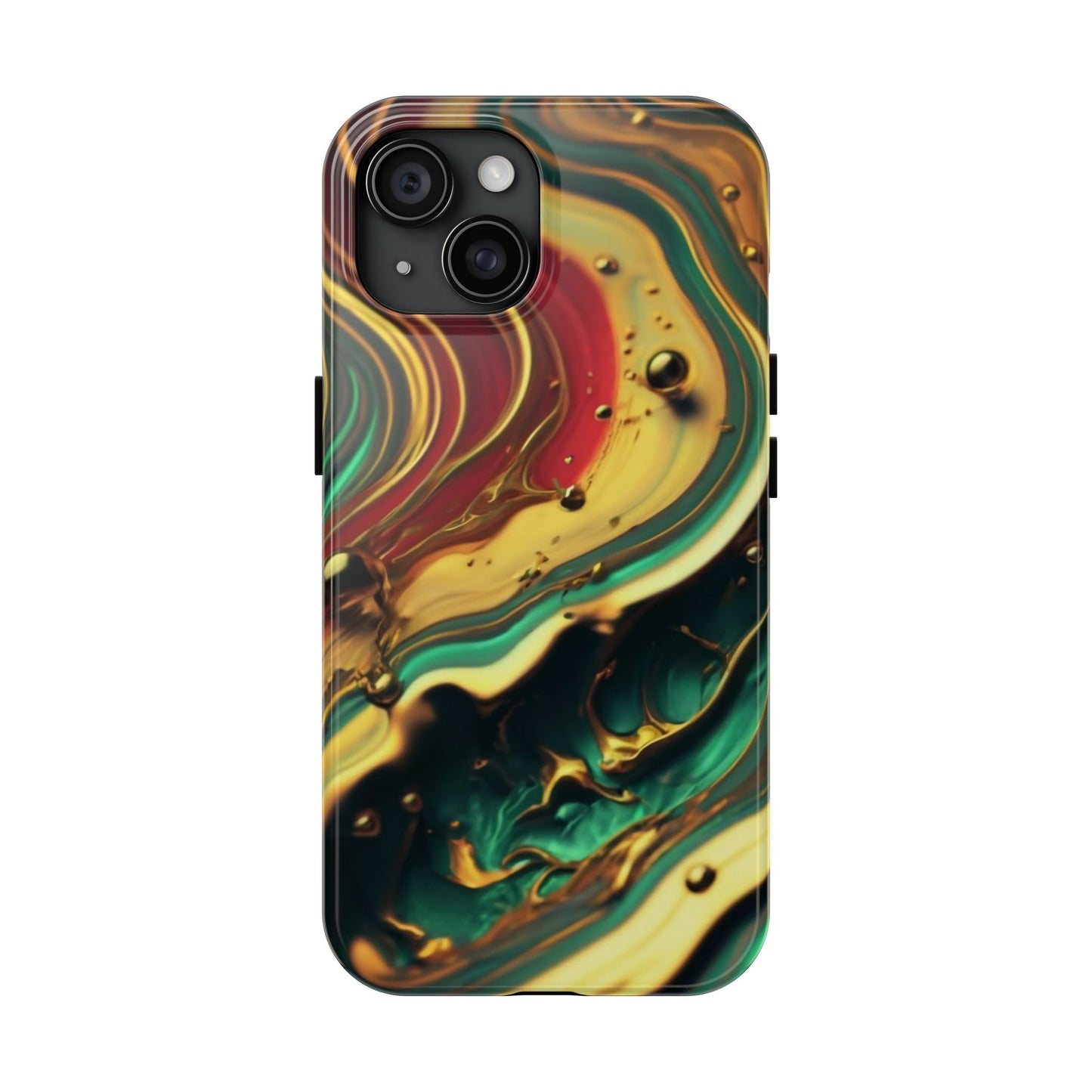 Golden Fluid Waves Defender Case