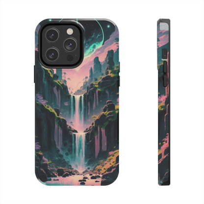 Moonfall Cascades Night View Tough Phone Case