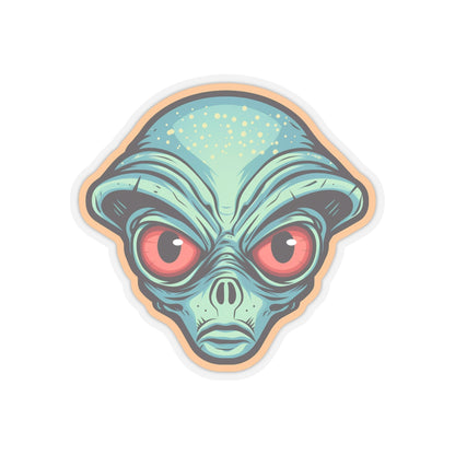 Mystic Green Alien Head Vinyl Sticker