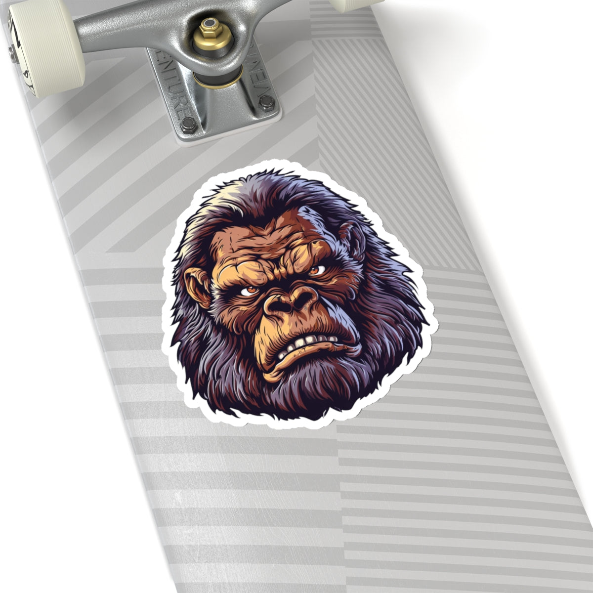 Angry Tan Fur Yeti Vinyl Sticker