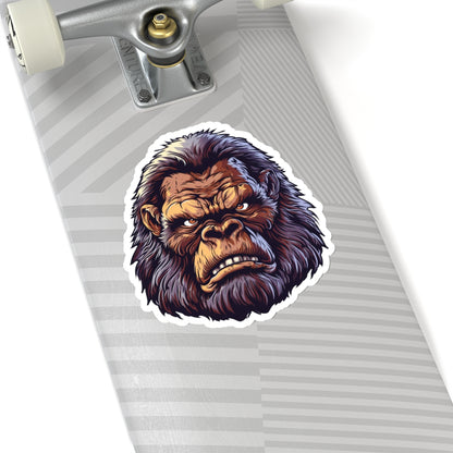 Angry Tan Fur Yeti Vinyl Sticker