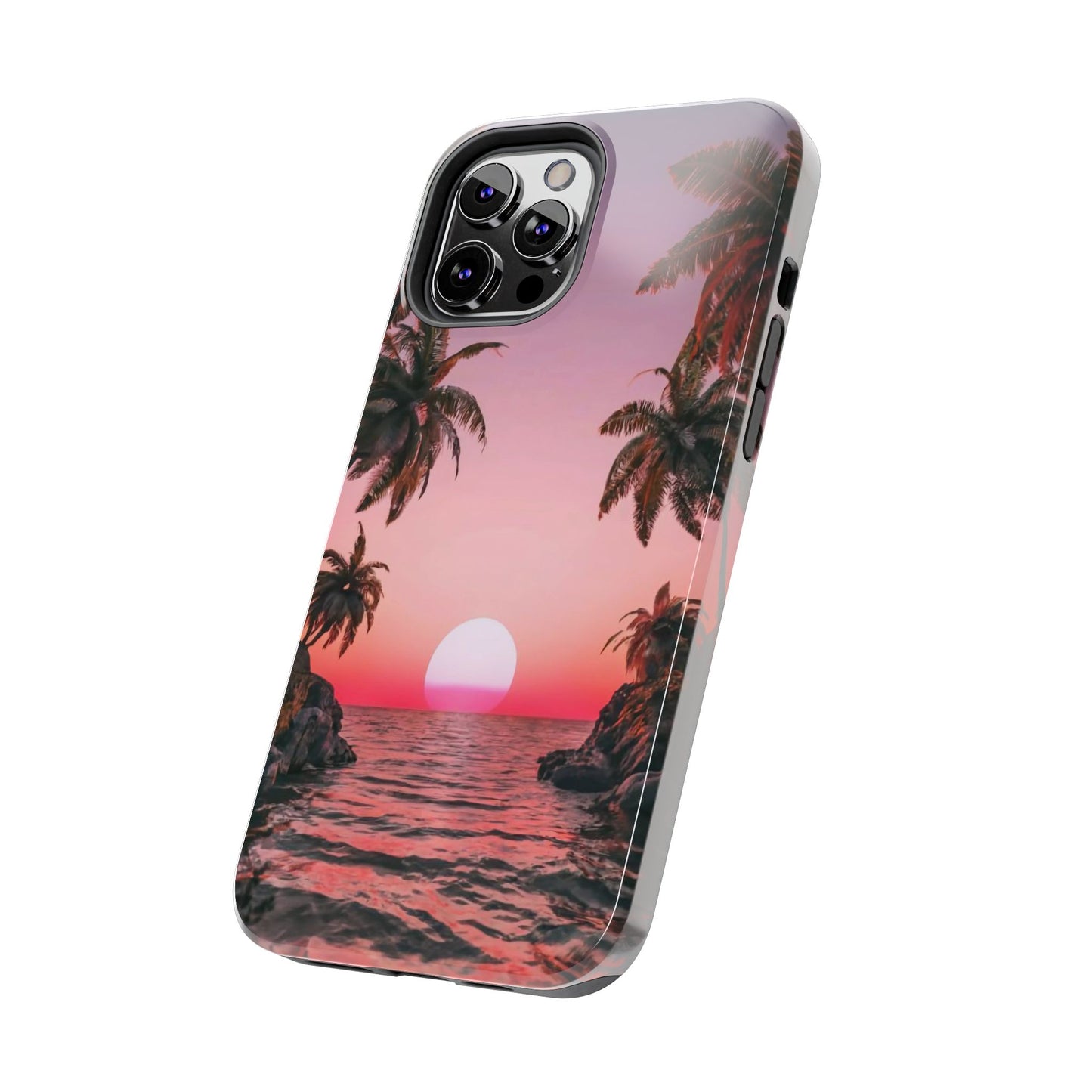 Golden Horizon Palm Sunset Tough Phone Case