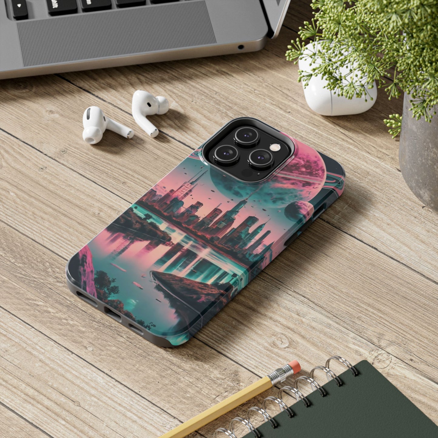 Celestial Cityscape Aerial View Tough Phone Case