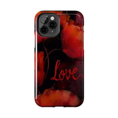 Crimson Love Blossoms Tough Phone Case