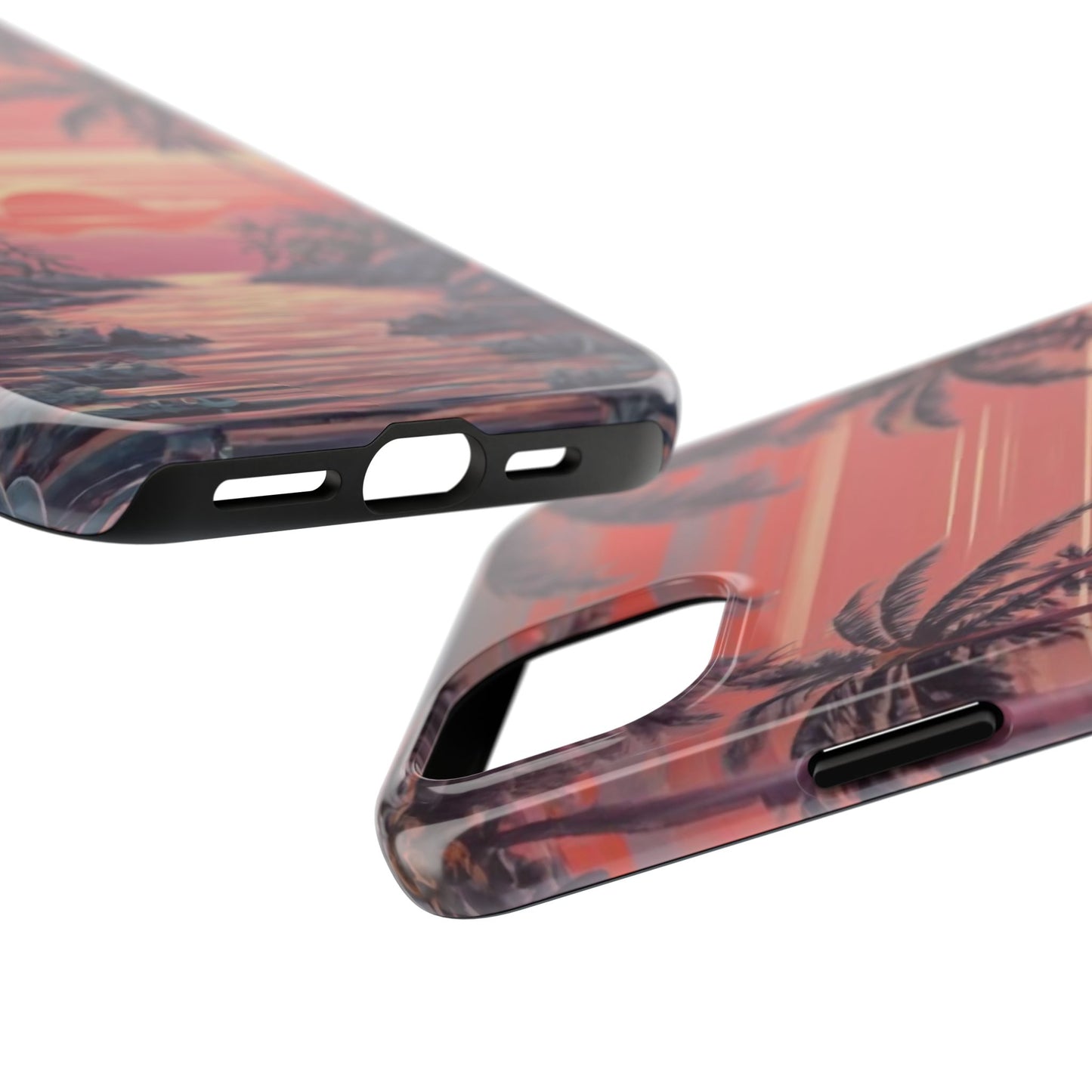 Sunset Serenity Palm Shore Tough Phone Case