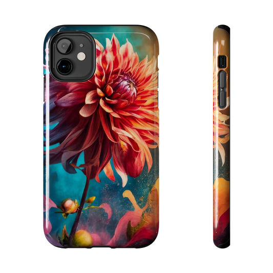 Crimson Dahlia Nightfall Tough Phone Case