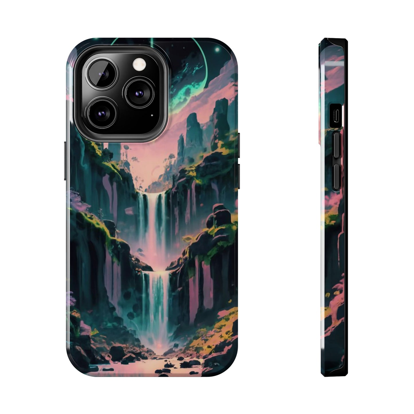 Moonfall Cascades Night View Tough Phone Case