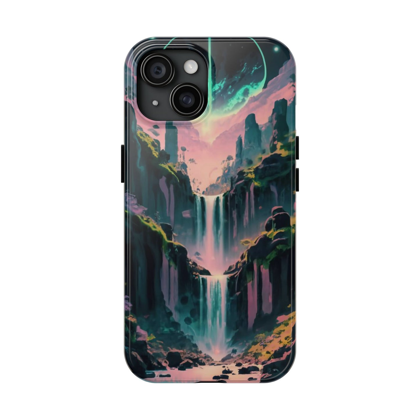 Moonfall Cascades Night View Tough Phone Case