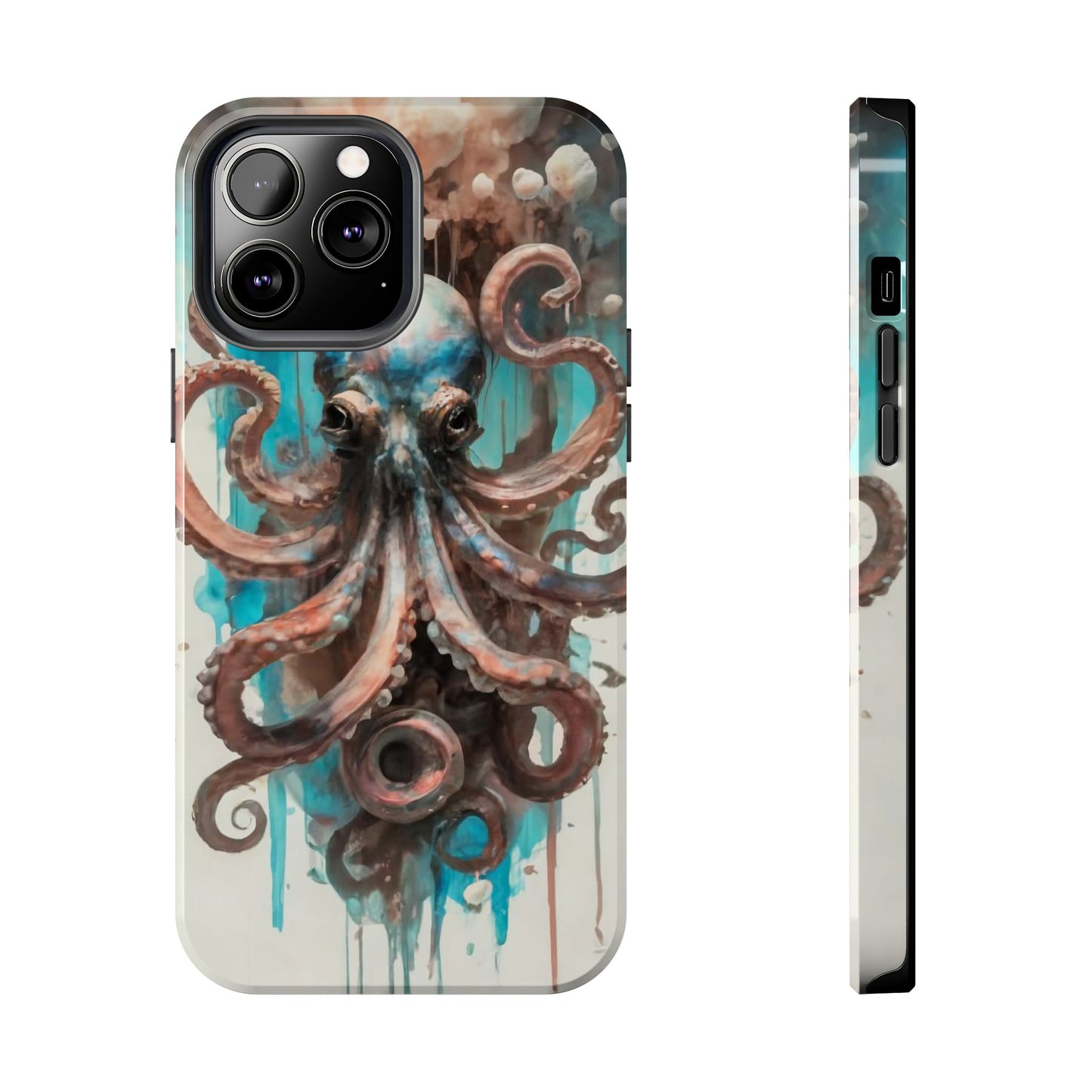 Serene Octopus Watercolor Tough Phone Case