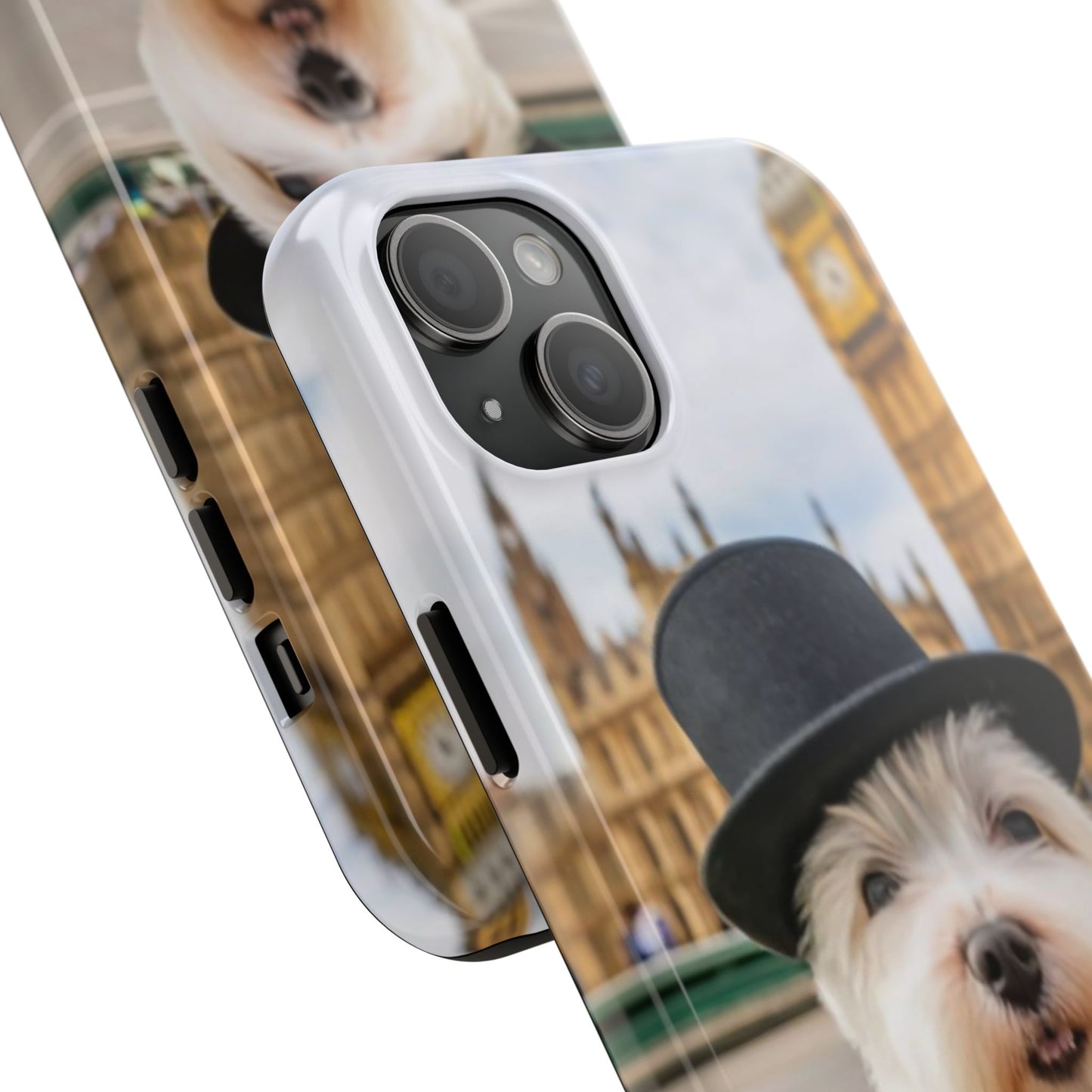 Dapper Maltese Selfie at Big Ben Tough Phone Case