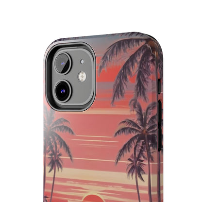 Sunset Serenity Palm Shore Tough Phone Case