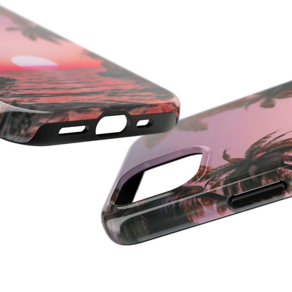 Golden Horizon Palm Sunset Tough Phone Case