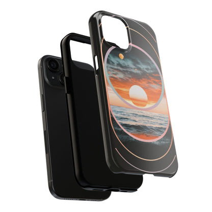 Fusion Sunset Abstract Art Tough Phone Case