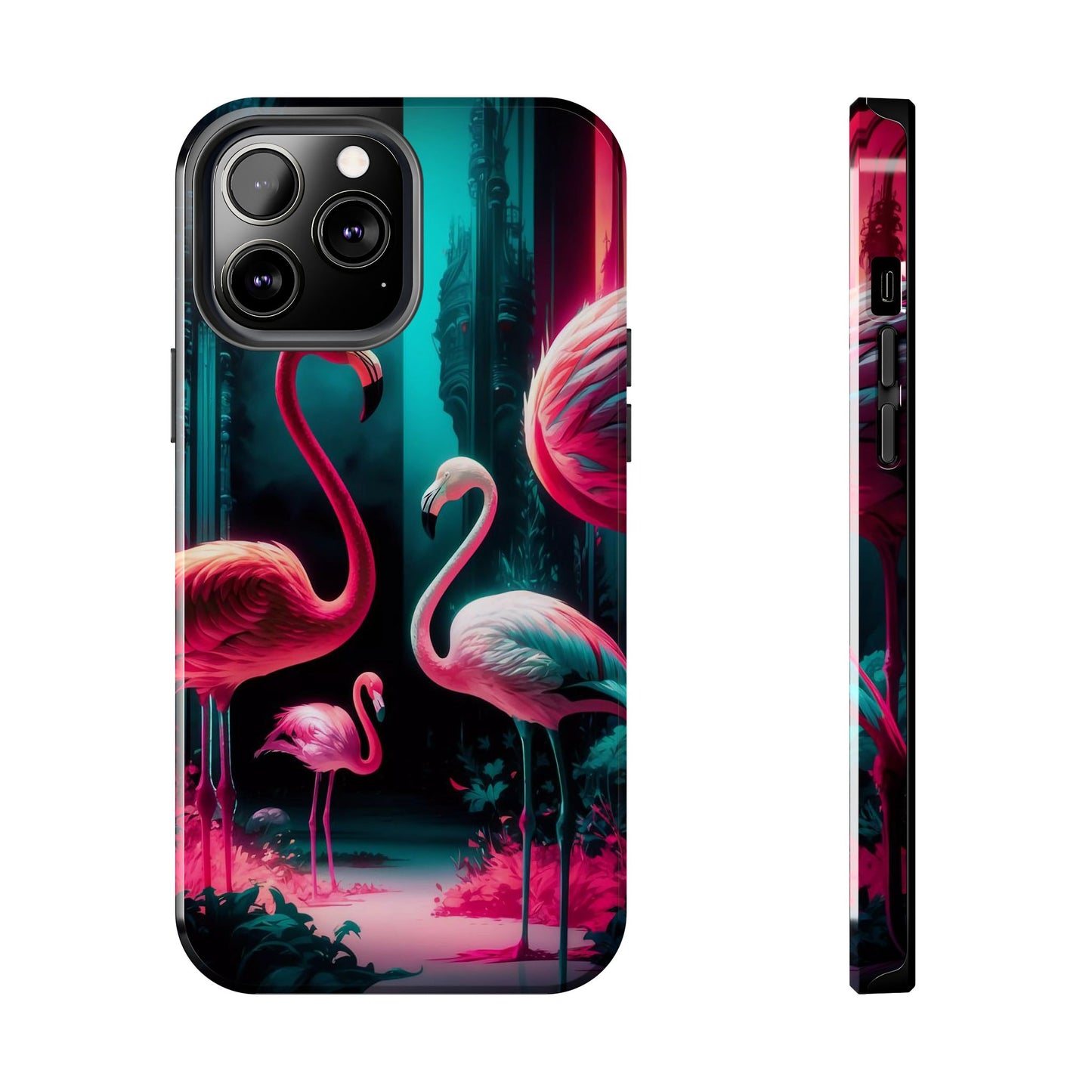 Vibrant Flamingo Gathering Tough Phone Case