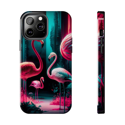 Vibrant Flamingo Gathering Tough Phone Case