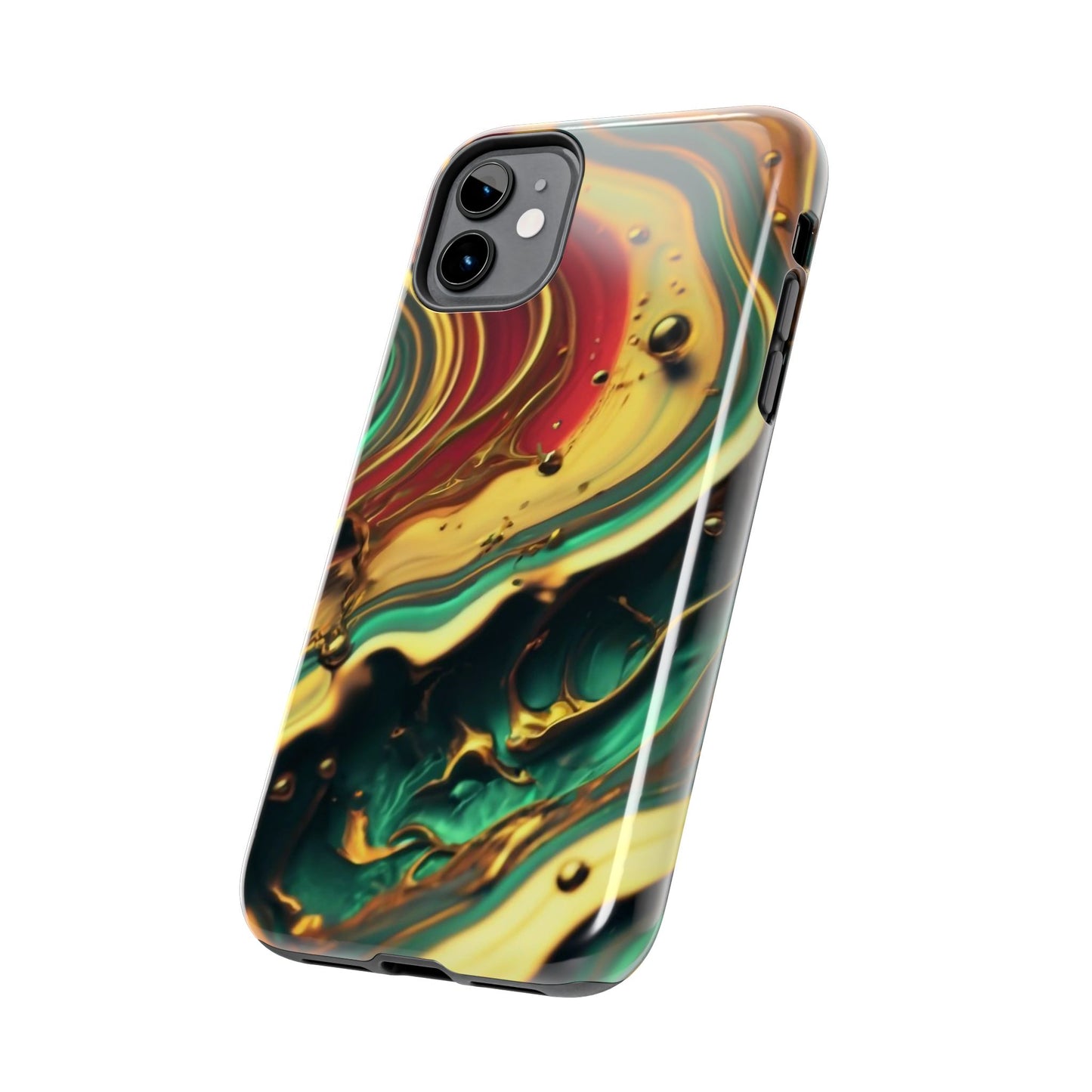 Golden Fluid Waves Defender Case