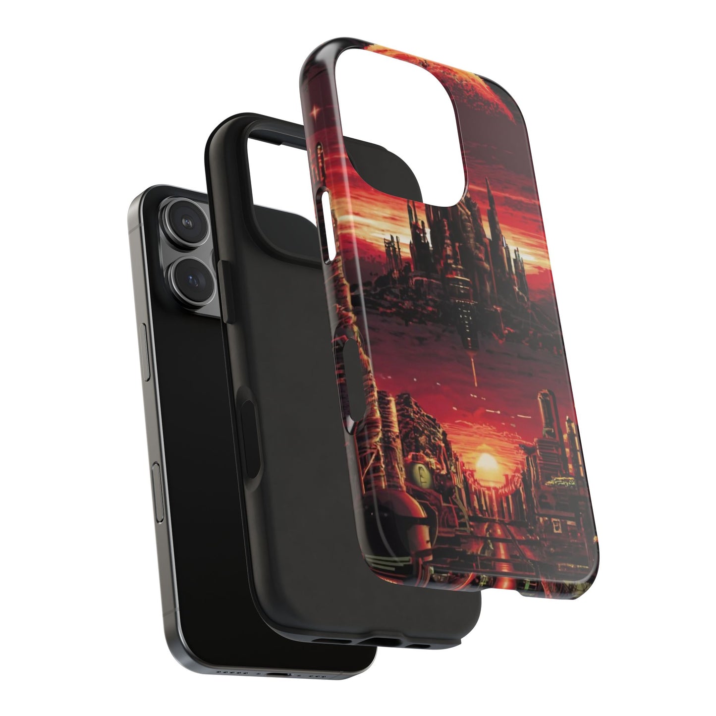 PixelVista Futuristic City Tough Phone Case