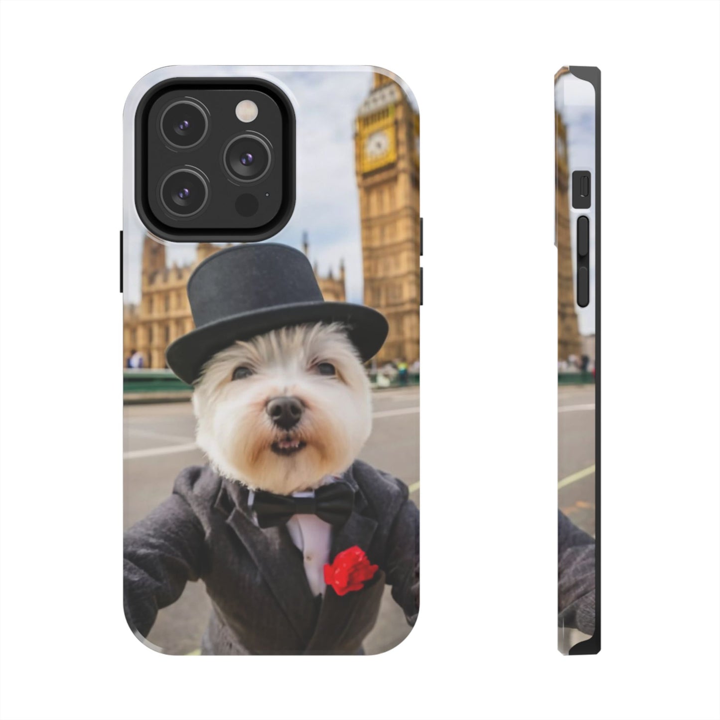 Dapper Maltese Selfie at Big Ben Tough Phone Case