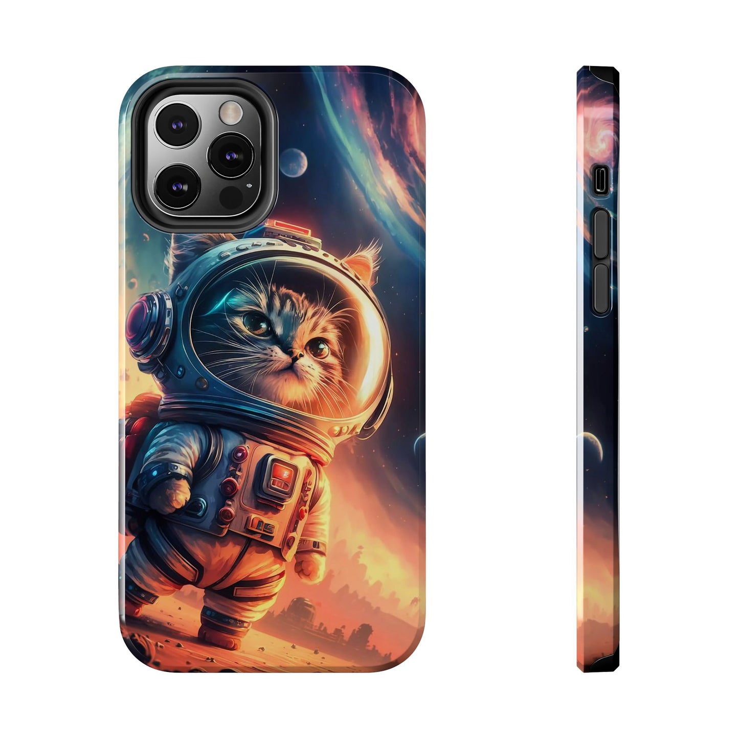 Cosmic Kitty Space Explorer Tough Phone Case