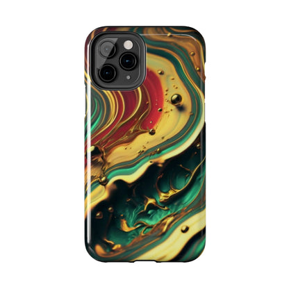 Golden Fluid Waves Defender Case