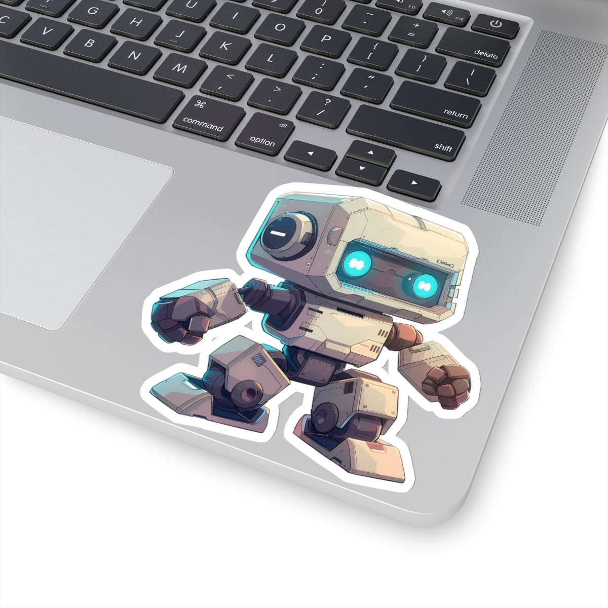 Off-White Blocky Robot Vinyl Sticker