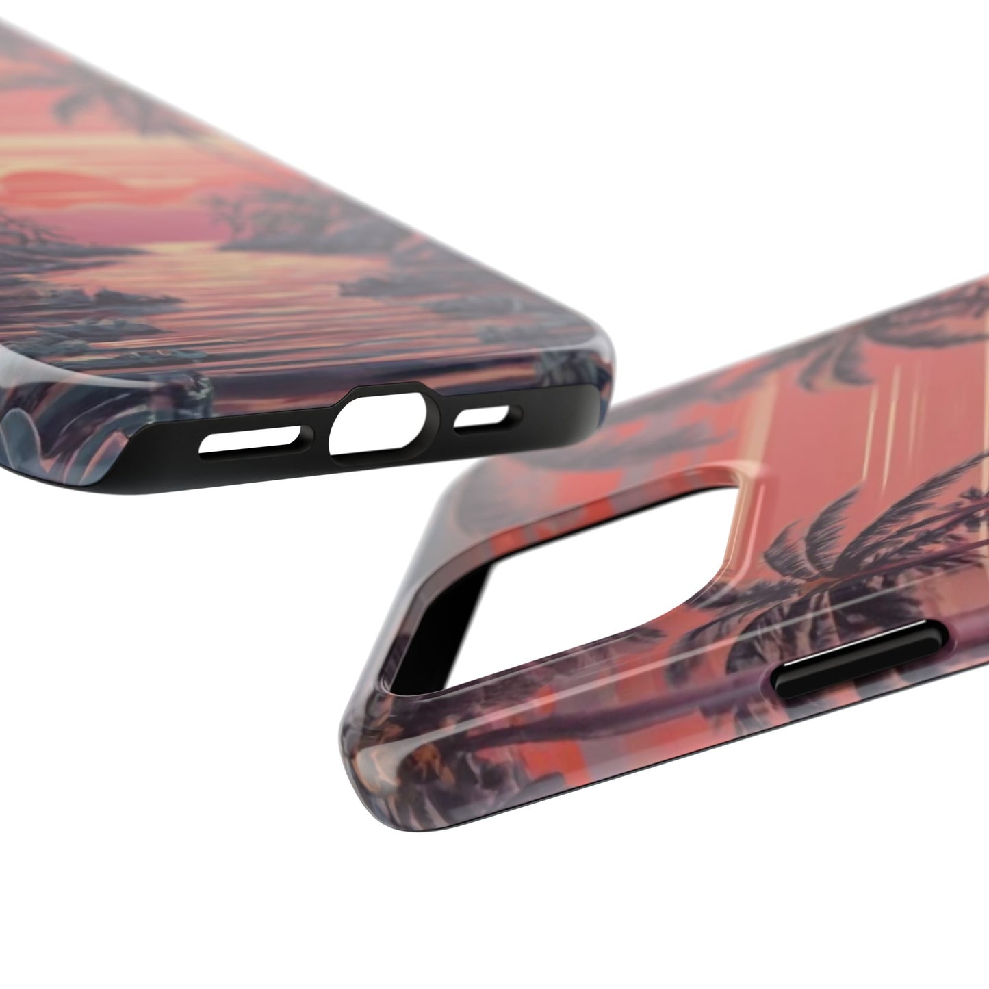 Sunset Serenity Palm Shore Tough Phone Case