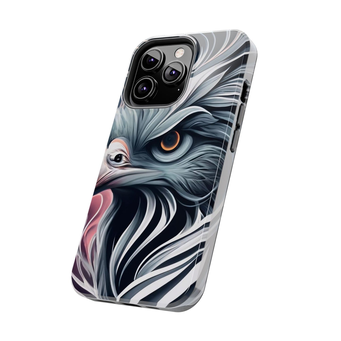 AviarySwirls Monochrome Bird Tough Phone Case