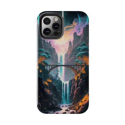 Midnight Cascade Blue Moon Tough Phone Case