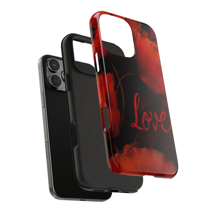 Crimson Love Blossoms Tough Phone Case