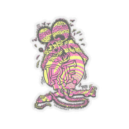 Metallic Swirl Rat Fink Sticker: Psychedelic Fusion