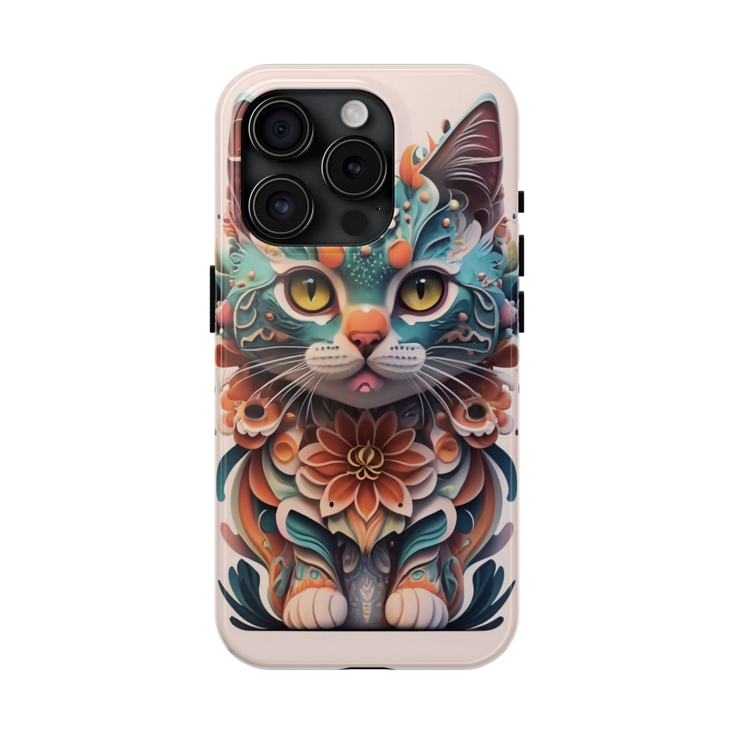 Floral Feline Armor Case