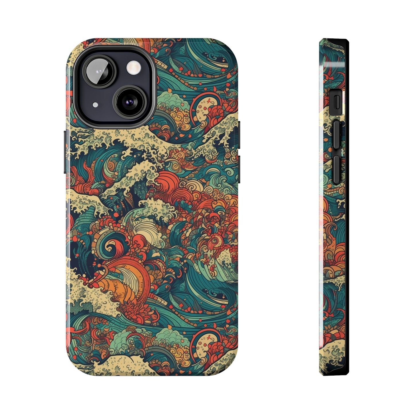 Multi-Hued Swirls - Wave of Colors - Tough Phone Case