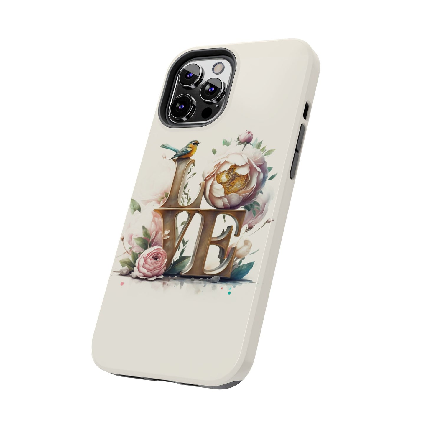 Lovebird and Bloom Watercolor Tough Phone Case