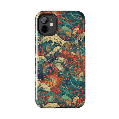 Multi-Hued Swirls - Wave of Colors - Tough Phone Case