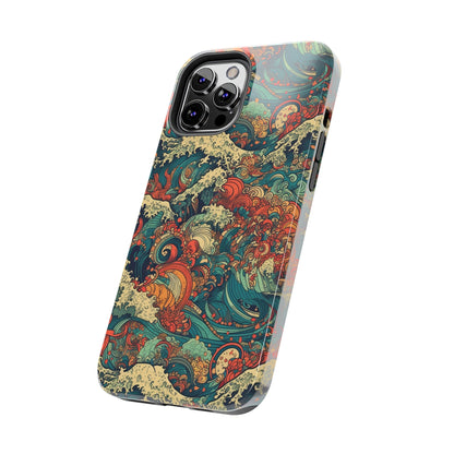 Multi-Hued Swirls - Wave of Colors - Tough Phone Case