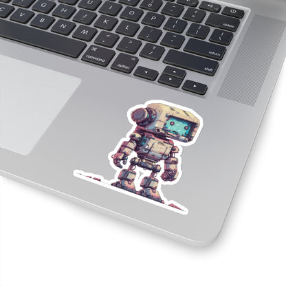 Junkyard Pixelated Robot Vinyl Sticker