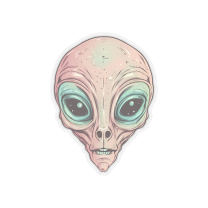 Rosy Alien Head Vinyl Sticker