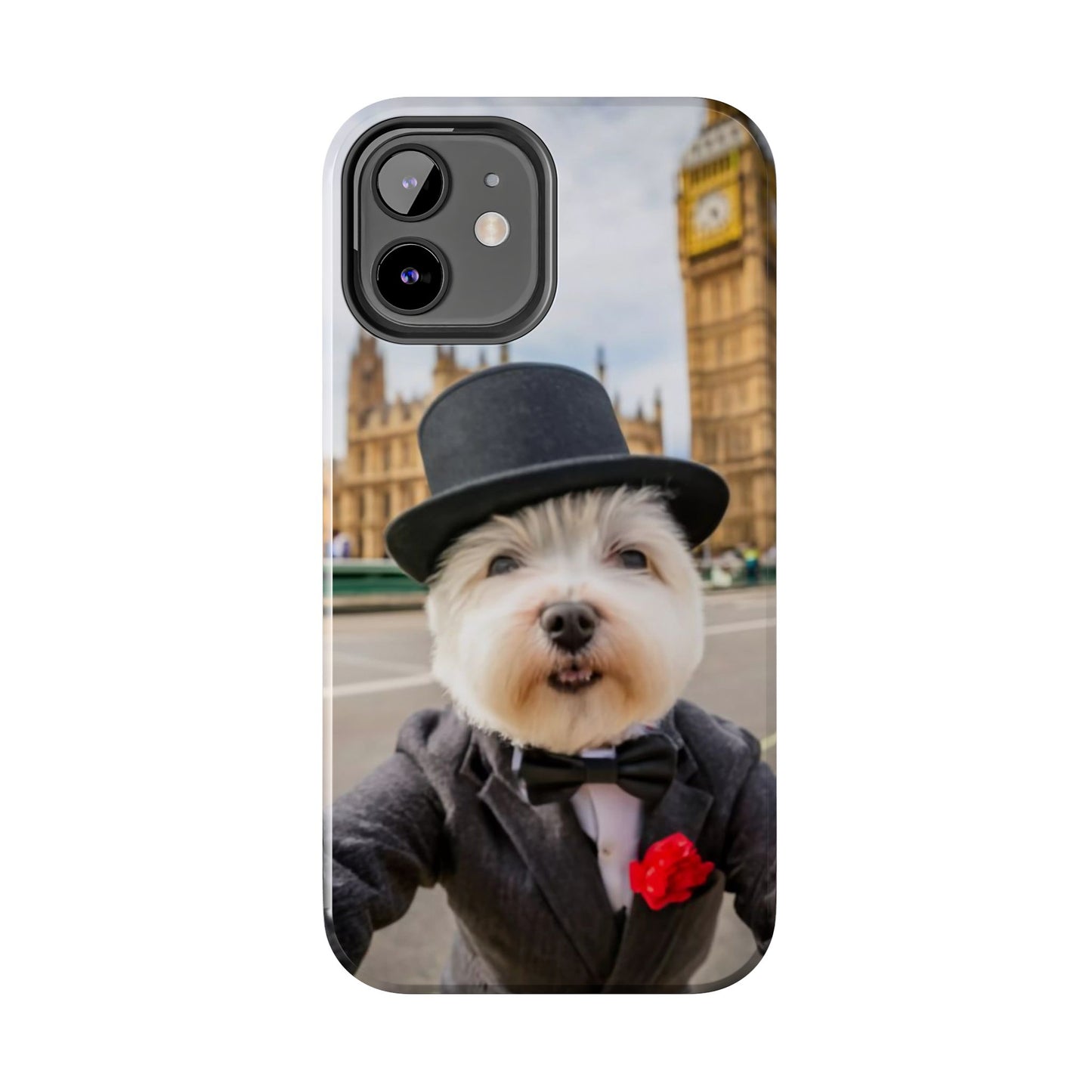 Dapper Maltese Selfie at Big Ben Tough Phone Case