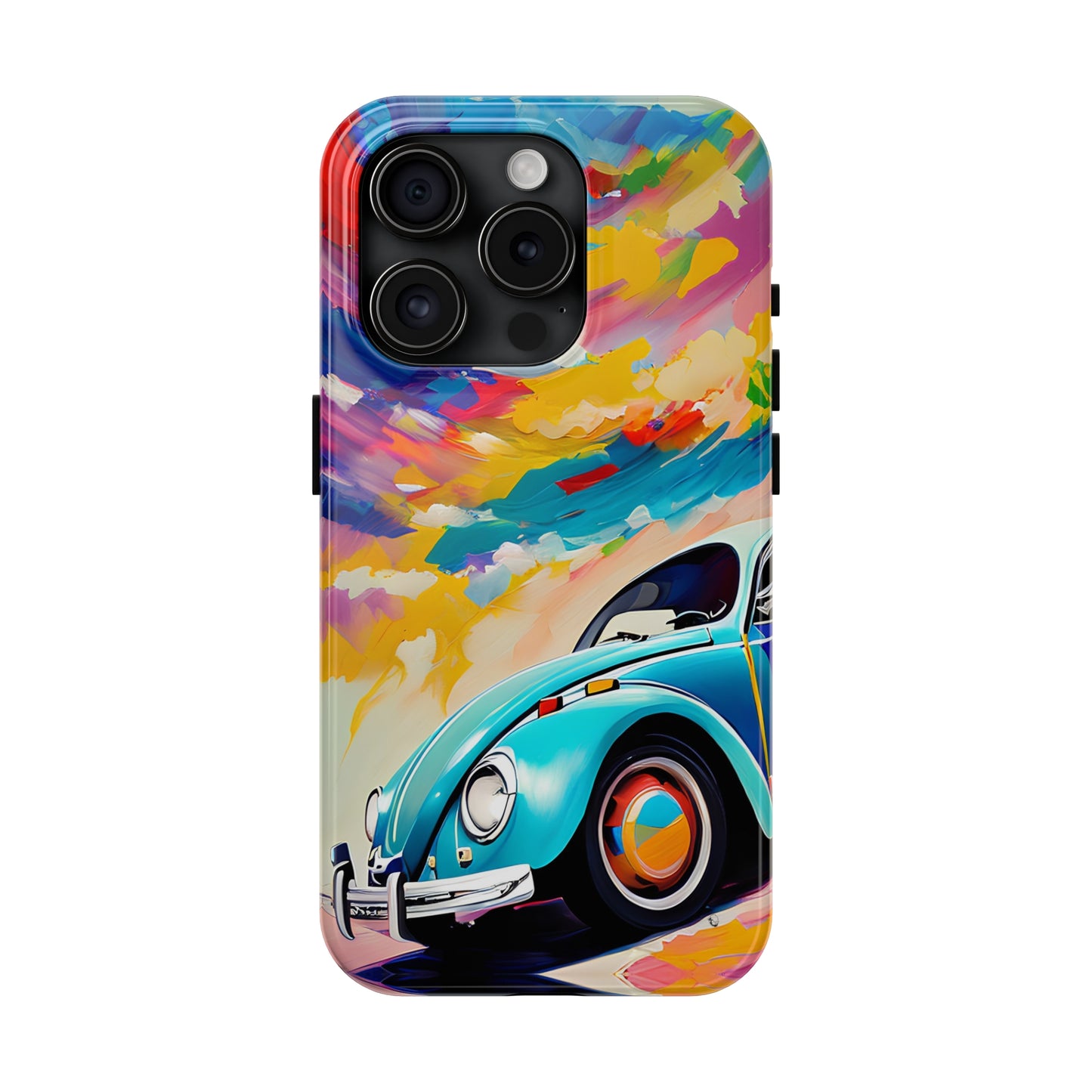 Painted Blue VDub Beetle - Tough Phone Case