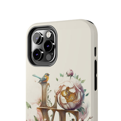 Lovebird and Bloom Watercolor Tough Phone Case