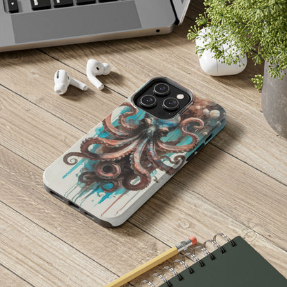 Serene Octopus Watercolor Tough Phone Case