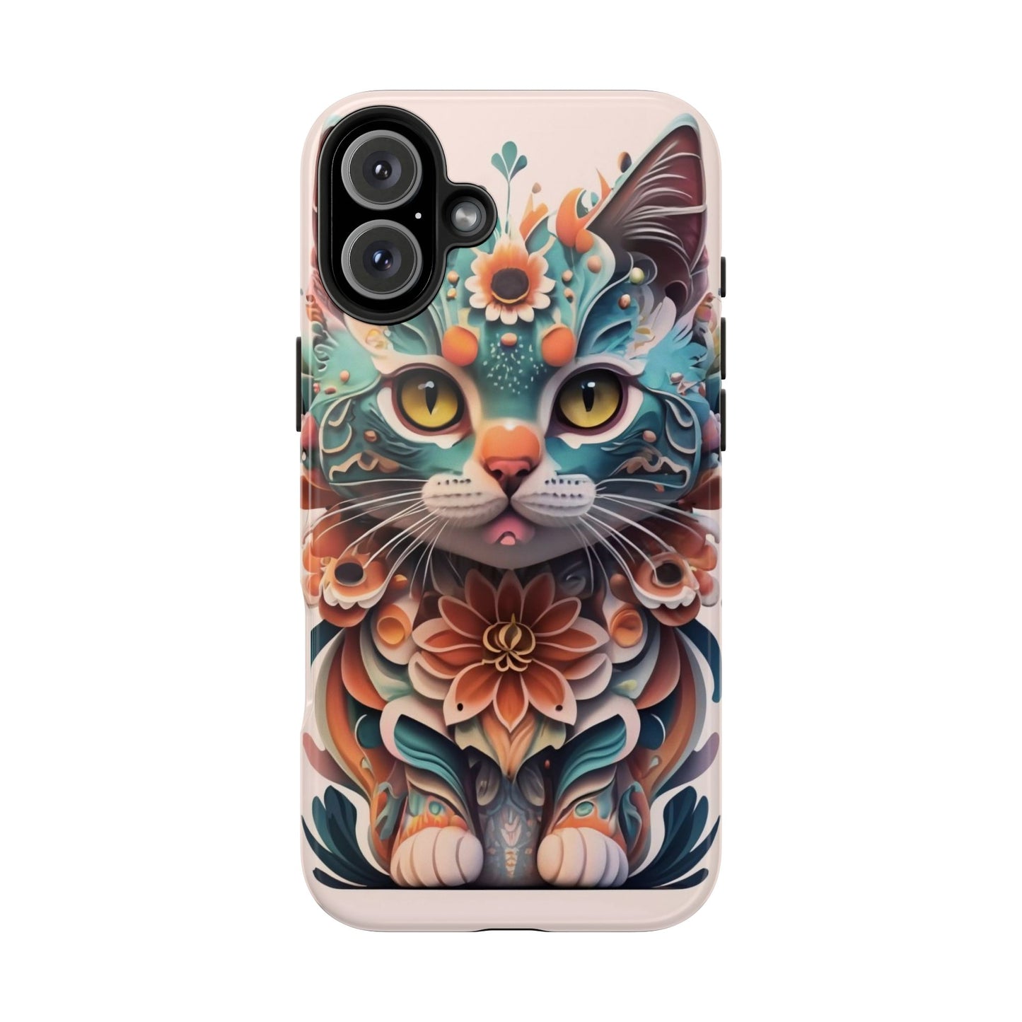 Floral Feline Armor Case