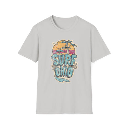 Colorful Sunset Surf Ohio Softstyle Tee