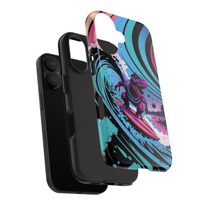 Cosmic T-Rex Surfer Adventure Tough Phone Case