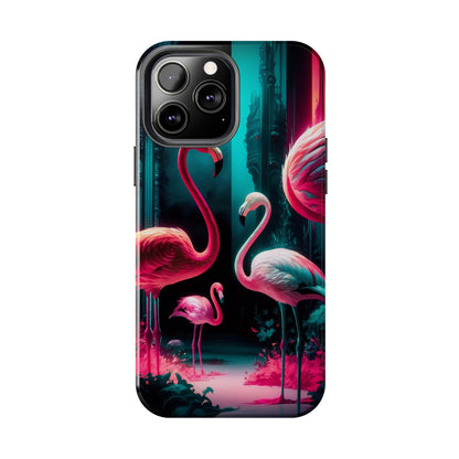 Vibrant Flamingo Gathering Tough Phone Case